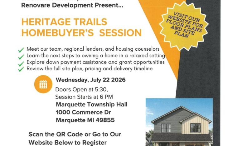 Flyer of Heritage Trails Homebuyer's Session Info