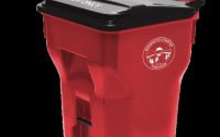 Picture of Red Trash Can